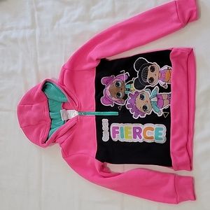 LOL Surprise Pink Hoodie Hooded Sweatshirt Size 10